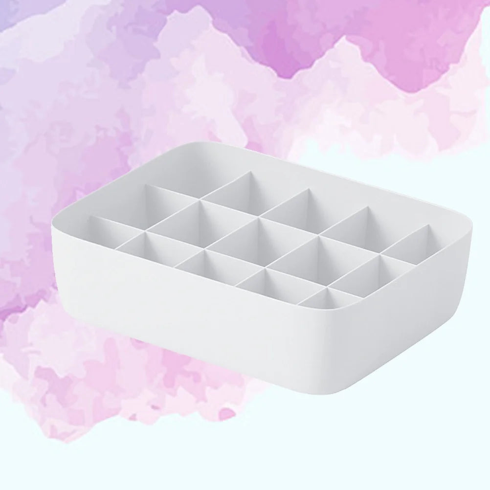 3pcs Underwear Storage Box Plastic Storage Basket Stackable Storage Container with 15-Compartment Divider for Bra Panties Socks(White) – Everyday Household Format for Streamlined Everyday Routines
