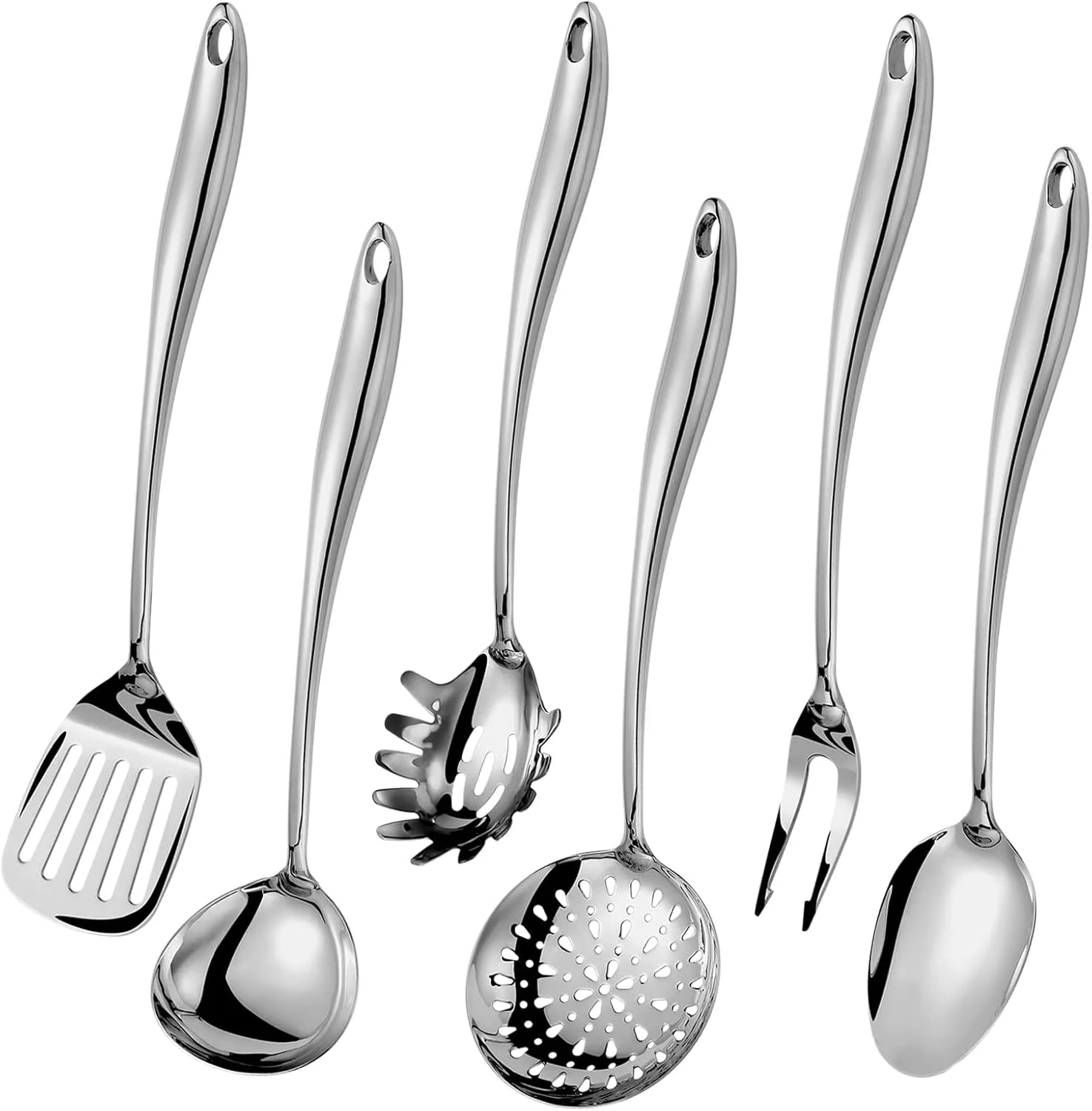 304 Stainless Steel Matte Kitchen Utensils Set 11 Pcs Long Metal Cooking Utensils Set Gold Cooking Utensils Set Dishwasher Suitable – Durable Stainless Steel Construction for Streamlined Everyday Routines