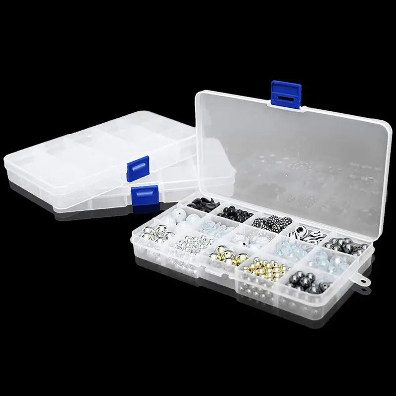 [Clear Jewelry Box] 6pcs Clear Jewelry Box | Plastic Bead Storage Craft Container Earrings Organizer – Clear-View Organization for Streamlined Everyday Routines