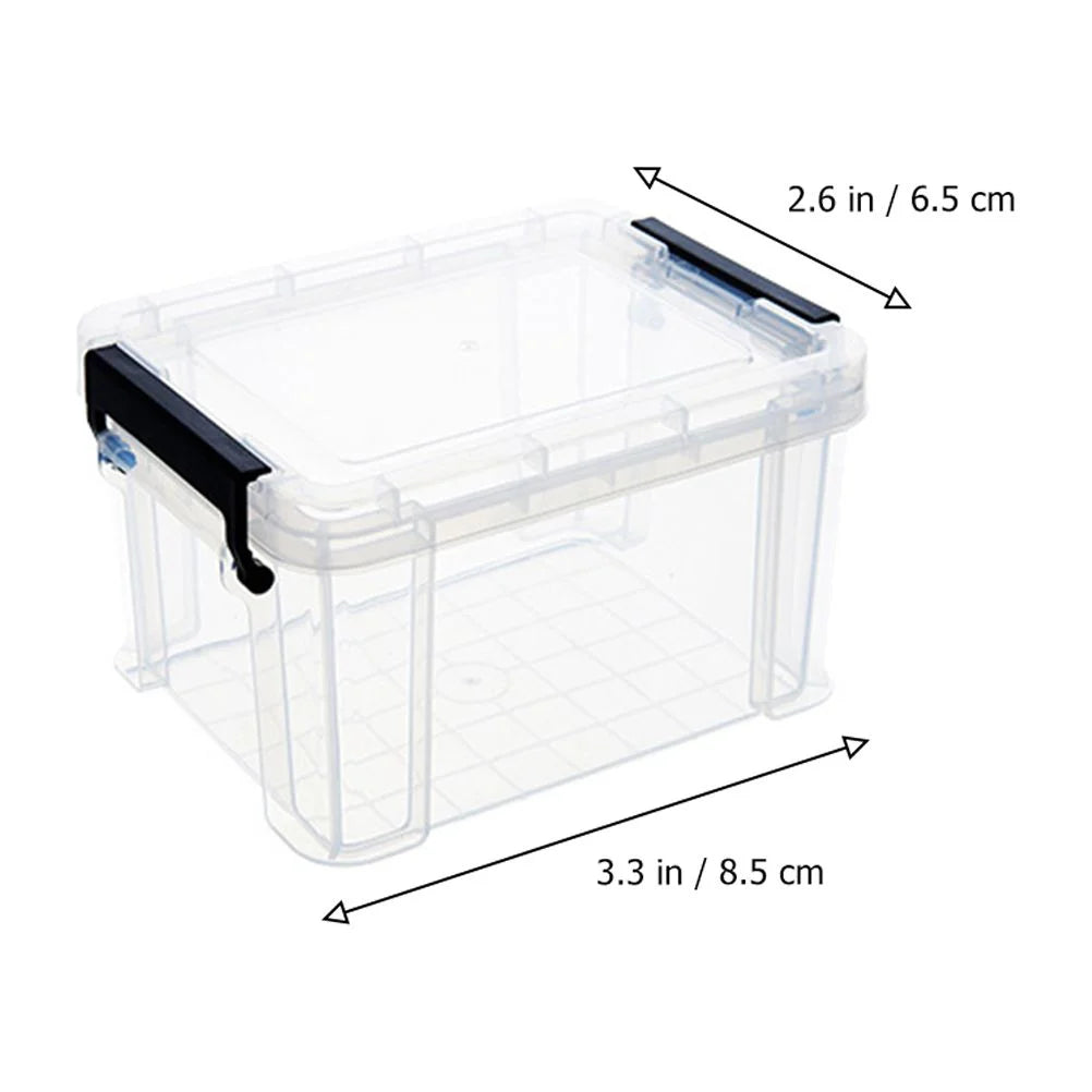 4Pcs Multi-functional Toy Storage Box Plastic Sundries Organizer with Lid Handles 8.5x6.5x5.0cm – Secure Lid Design for Streamlined Everyday Routines