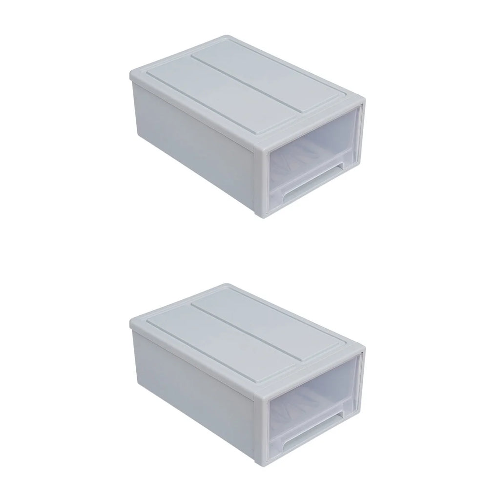 2pcs Drawer Clothes Storage Box- Out Drawer Container for Organizing Mens and Shoes Sandals Wedges Flats Heels and Accessories Blue – Practical Home Organization for Streamlined Everyday Routines