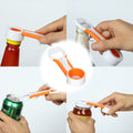 Hiroekza Jar Opener 4-in-1 Grip Bottle Opener Jar Opener - Easily Opens Twists Caps Bottle Caps Canning Lids And Can Tabs Kitchen Gadgets Clearance – Convenient Drink Preparation for Streamlined Everyday Routines