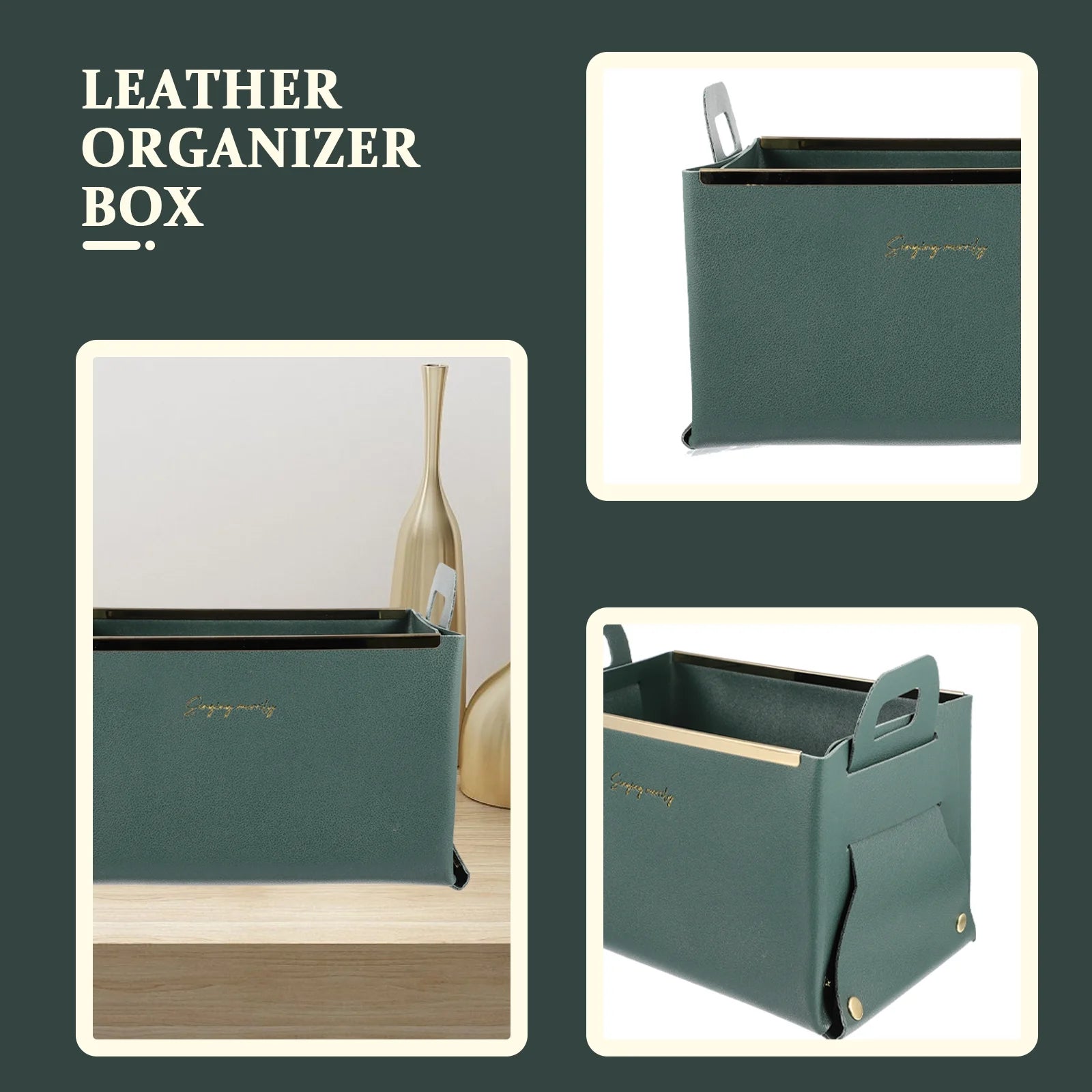 Storage Basket Cube Leather Lightweight Box Home Use Organizer – Practical Home Organization for Streamlined Everyday Routines