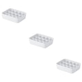 3pcs Underwear Storage Box Plastic Storage Basket Stackable Storage Container with 15-Compartment Divider for Bra Panties Socks(White) – Everyday Household Format for Streamlined Everyday Routines