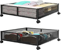 Under Bed Storage Containers with Wheels - Shoe Storage Organizer Drawer Tool-free Assembly Metal Underbed Storage for Bedroom Clothes Shoes Blankets - 2Pack – Everyday Household Format for Streamlined Everyday Routines