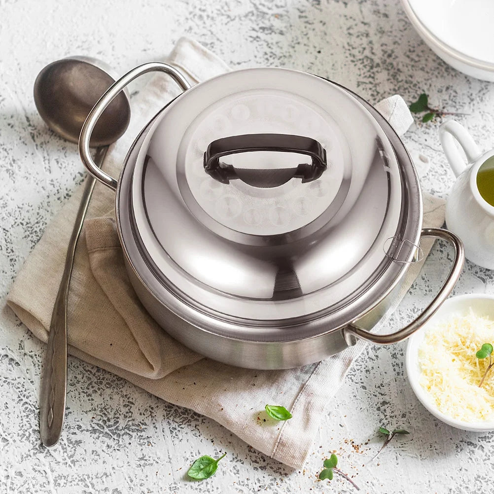 unbranded 2Pcs Stainless Steel Pot Covers 28.5cm Pot Lids Kitchen Accessories (Silver) – Durable Stainless Steel Construction for Streamlined Everyday Routines