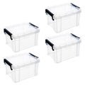4Pcs Multi-functional Toy Storage Box Plastic Sundries Organizer with Lid Handles 8.5x6.5x5.0cm – Secure Lid Design for Streamlined Everyday Routines