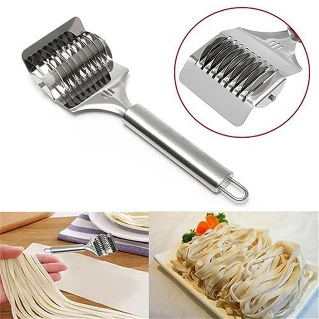 High Grade Stainless Steel Noodle Lattice Roller Dough Cutter for Kitchen Cooking Tools – Durable Stainless Steel Construction for Streamlined Everyday Routines