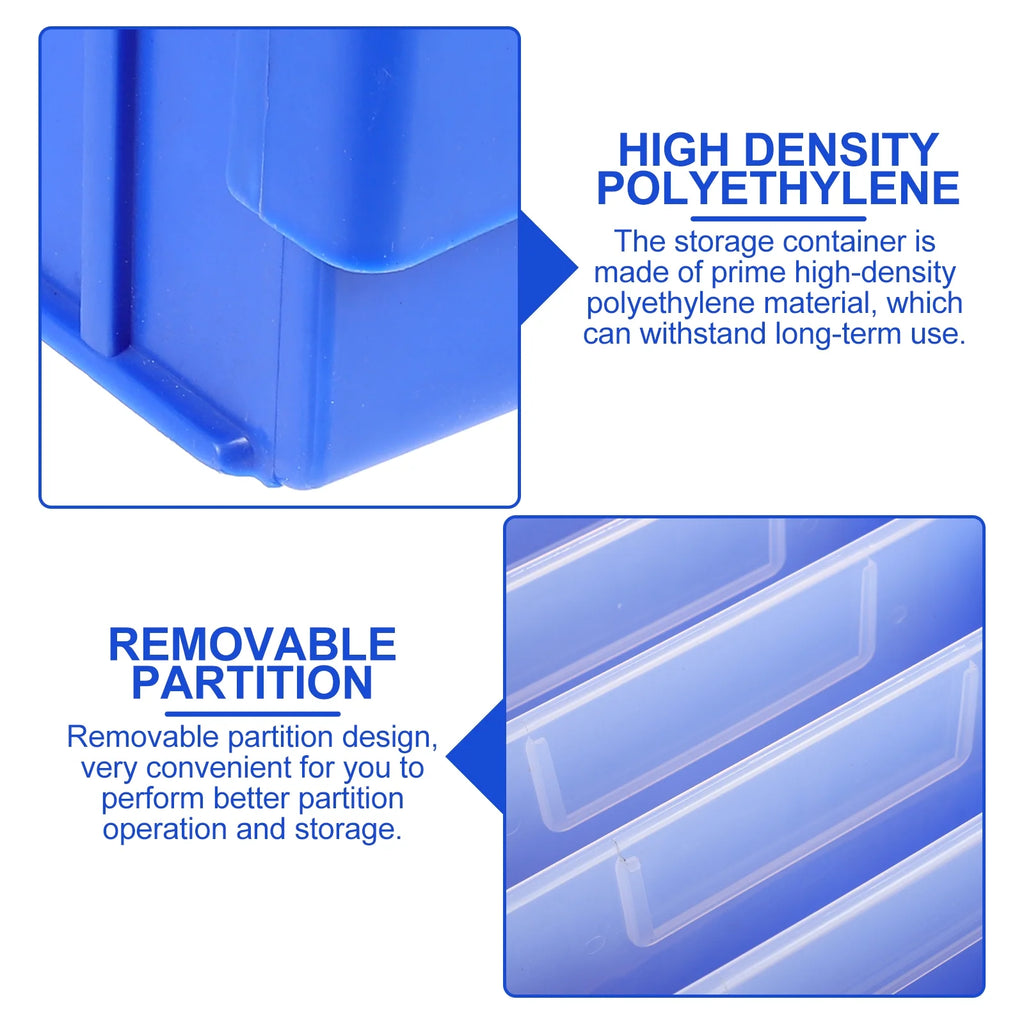 Parts Box Screw Partitions Design Blue Storage Container – Compartmented Organization for Streamlined Everyday Routines