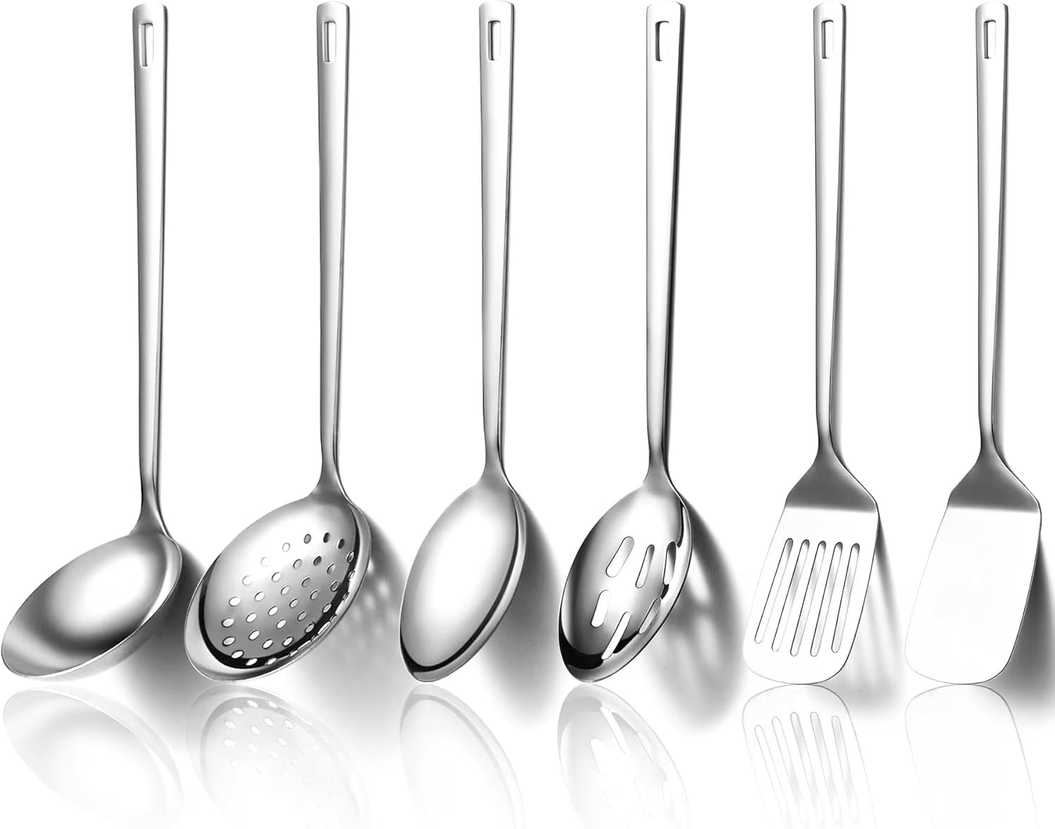 Kitchen Utensils Set 6pcs Stainless Steel Cooking Utensils Set Kitchen Tools Spatulas Set Home Essentials Kitchen Gadgets Accessories – Durable Stainless Steel Construction for Streamlined Everyday Routines