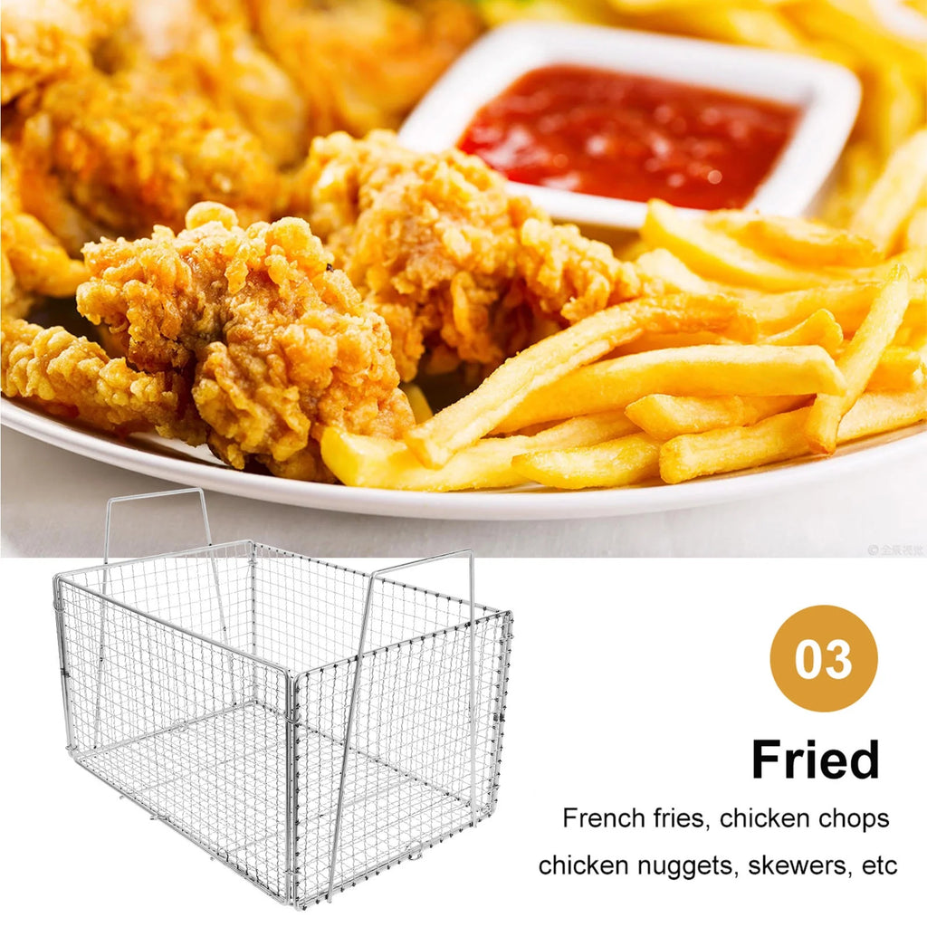 unbranded Foldable Stainless Steel Drainer for Cooking Kitchen Tool 1Set – Foldable Space-Saving Design for Streamlined Everyday Routines