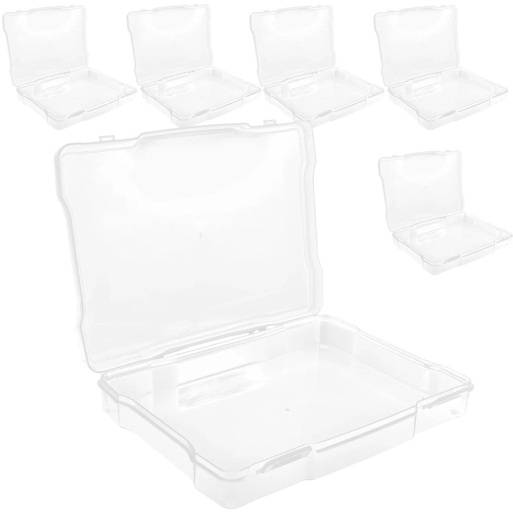 6Pcs Cards Storage Boxes Postcards Photos Organizing Cases Clear Plastic Storage Cases – Clear-View Organization for Streamlined Everyday Routines