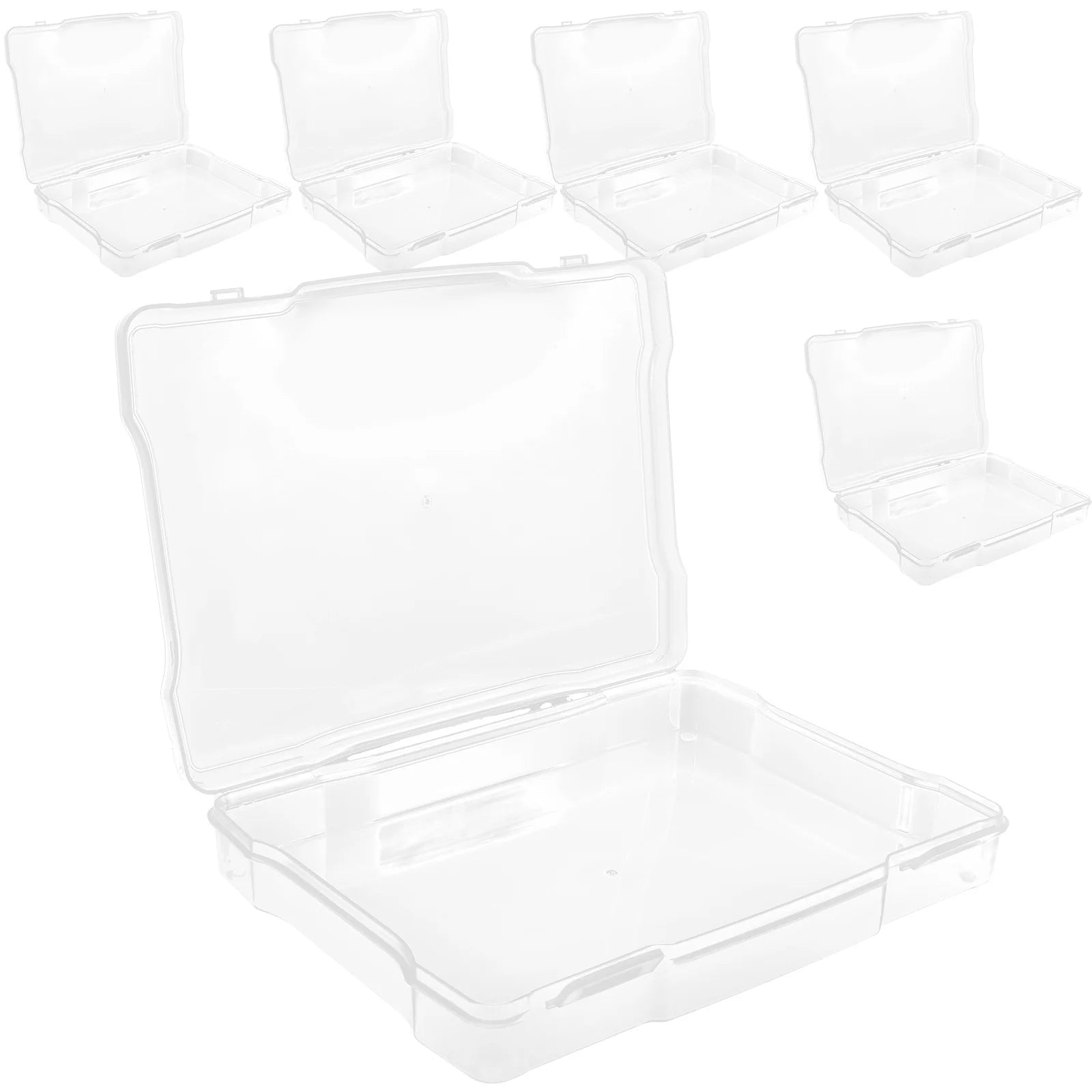 6Pcs Cards Storage Boxes Postcards Photos Organizing Cases Clear Plastic Storage Cases – Clear-View Organization for Streamlined Everyday Routines