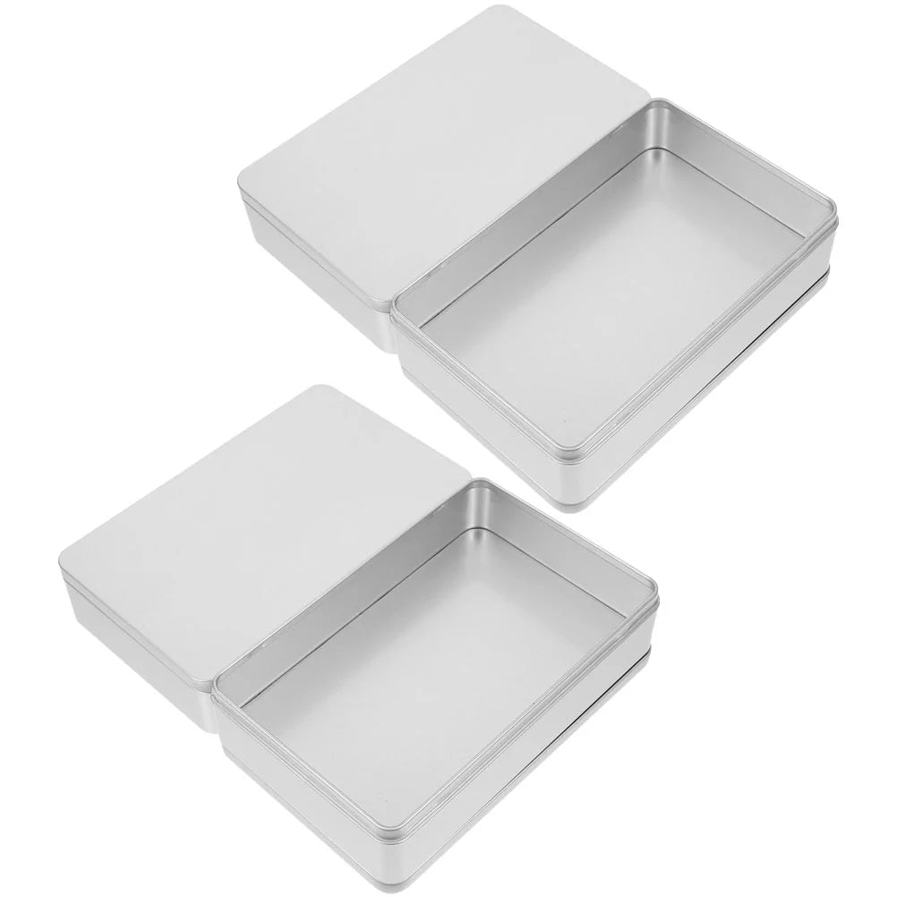 4 Pcs Collapsible Storage Bins Metal Tin Box Compact Lightweight Travel – Multiroom Organization Format for Streamlined Everyday Routines