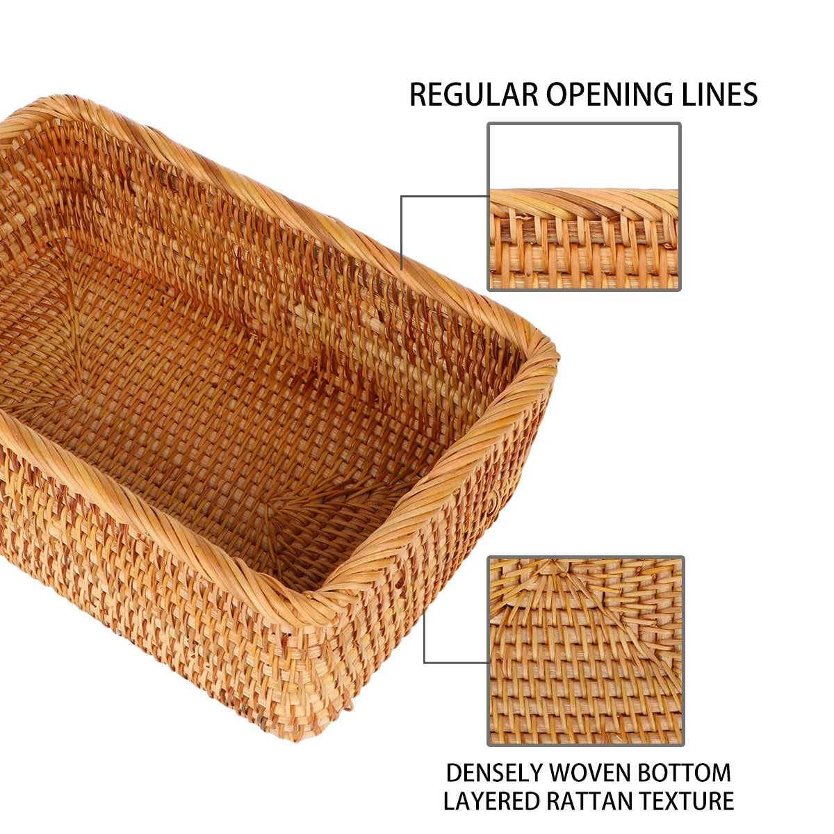 Wicker Basket with Lid Storage Boxes Lids Practical Home Child – Secure Lid Design for Streamlined Everyday Routines