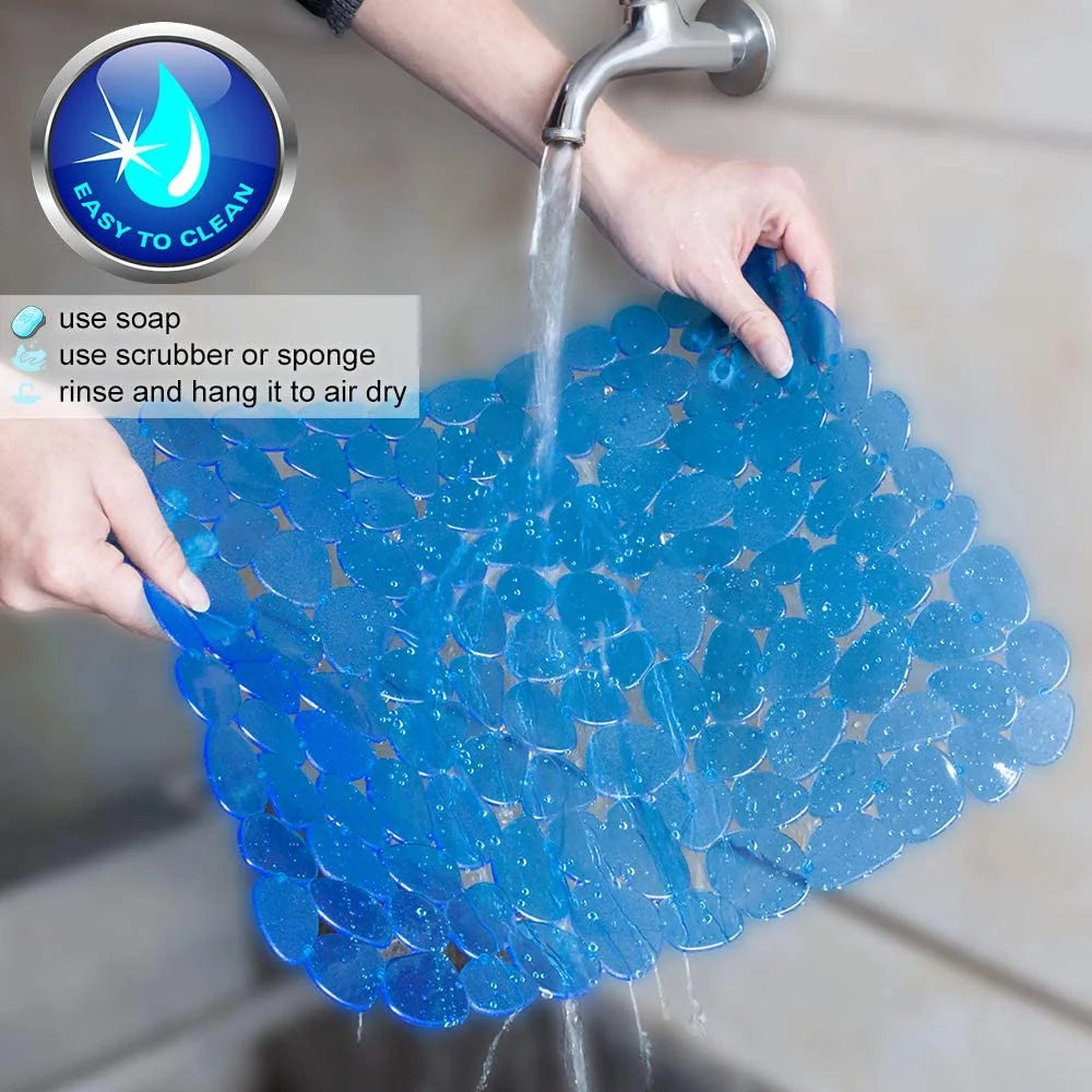 Bligli Pebble Sink Mat 2-Pack - PVC Kitchen Protector for Stainless Steel/Ceramic Dish Drying Mat for Dishes 15.7" x 11.8" Blue – Durable Stainless Steel Construction for Streamlined Everyday Routines