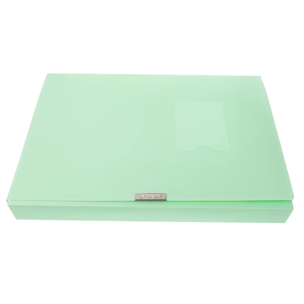 A4 File Box Photo Storage Boxes Organizer Folder Office Light Green – Practical Home Organization for Streamlined Everyday Routines