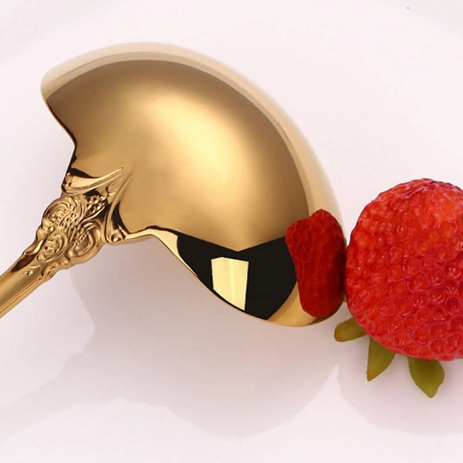 304 Stainless Steel Soup Ladle Cooking Tool Kitchen Gold Plated Spoon – Durable Stainless Steel Construction for Streamlined Everyday Routines