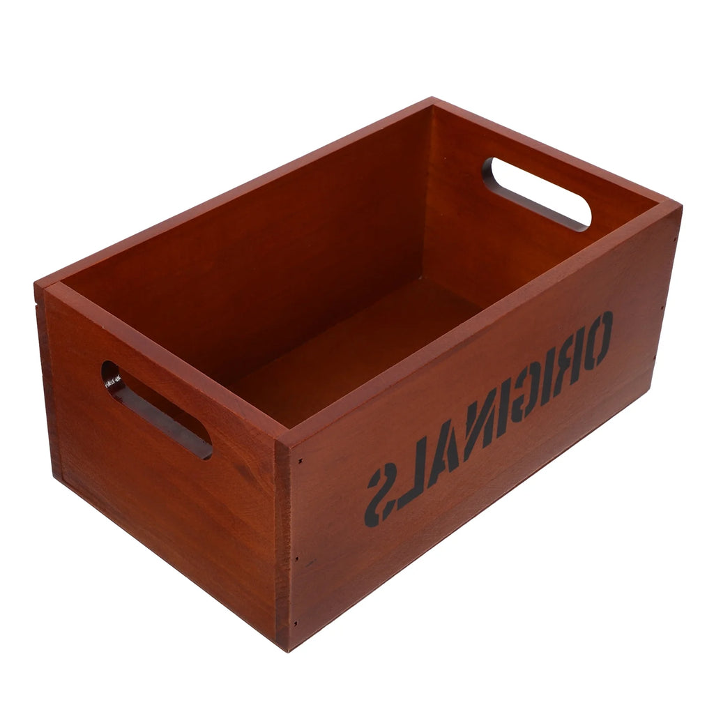 Monitor Stand Cube Storage Wooden Storage Box Office 26.00X16.00X11.00CM Brown – Natural-Look Construction for Streamlined Everyday Routines