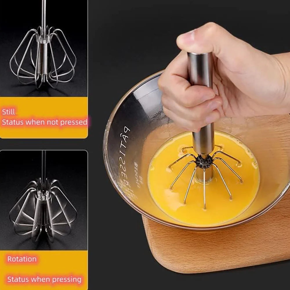 Egg Whisk,2 Pack Stainless Steel Home Kitchen Tool Hand Easy Whisk Egg Beater Manual Mixer Blender for Whisking Beating & Stirring. – Durable Stainless Steel Construction for Streamlined Everyday Routines