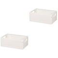 2pcs Household Storage Box Storage Organizer Box Foldable Box Plastic Desktop Makeup Storage Case – Foldable Space-Saving Design for Streamlined Everyday Routines