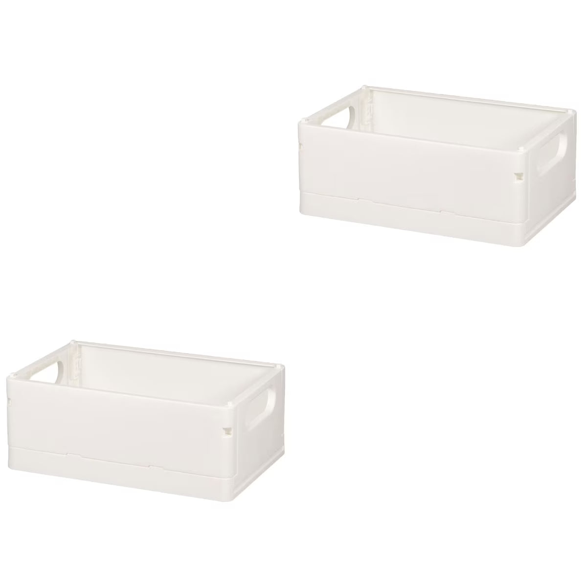 2pcs Household Storage Box Storage Organizer Box Foldable Box Plastic Desktop Makeup Storage Case – Foldable Space-Saving Design for Streamlined Everyday Routines