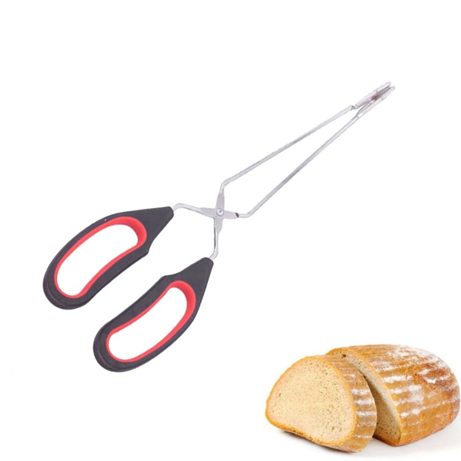 Scissor Tongs with Silicone Tips 23.5x7.5cm Stainless Steel Nonstick Kitchen Cooking Tool – Durable Stainless Steel Construction for Streamlined Everyday Routines