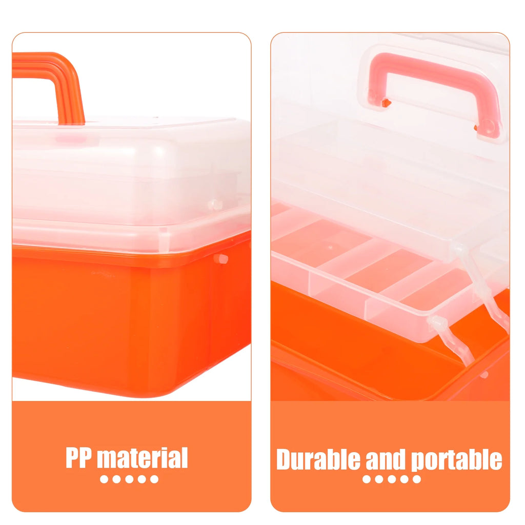Wicker Three Layer Storage Box Household Tool Box Office 32X17CM Orange – Practical Home Organization for Streamlined Everyday Routines