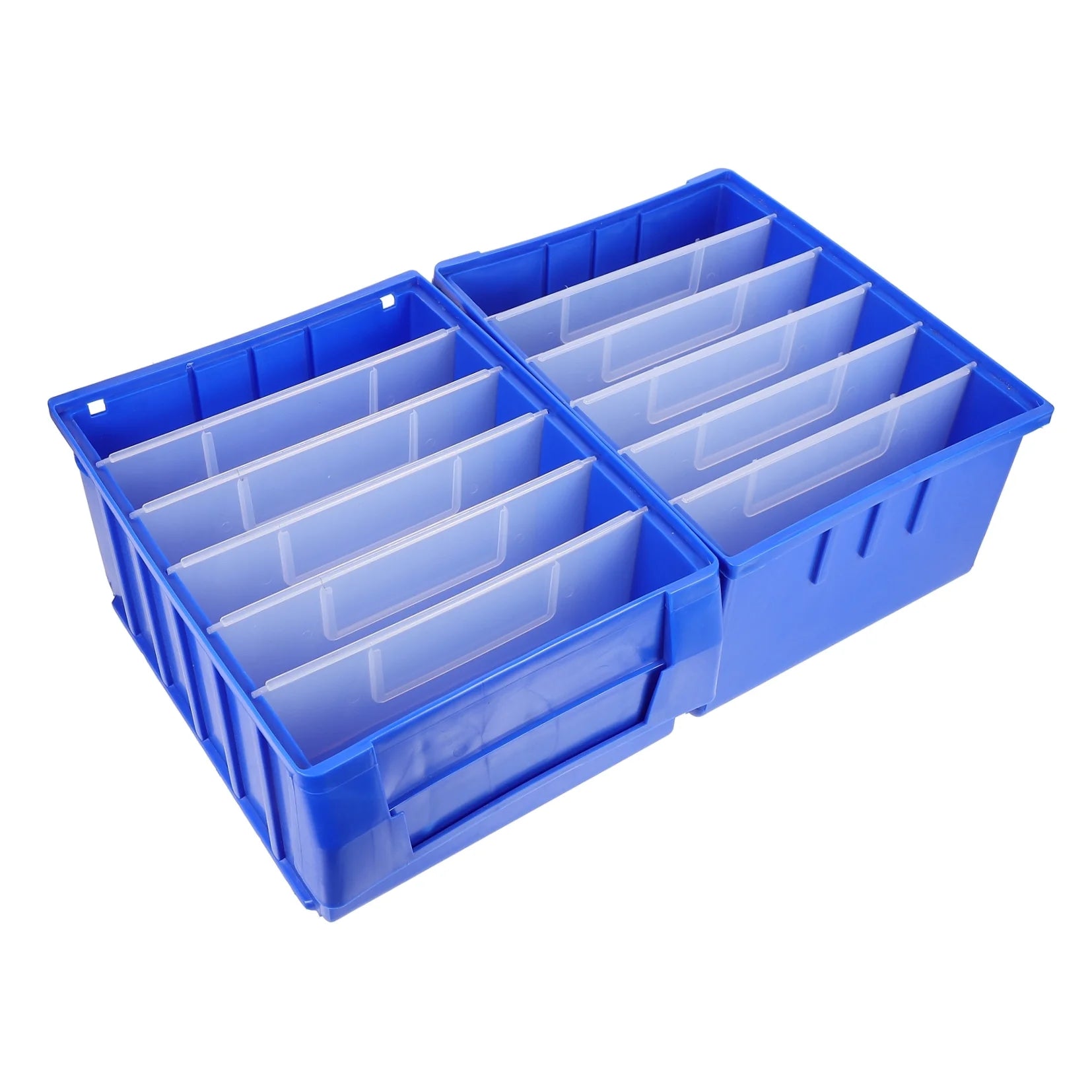 Parts Box Screw Partitions Design Blue Storage Container – Compartmented Organization for Streamlined Everyday Routines