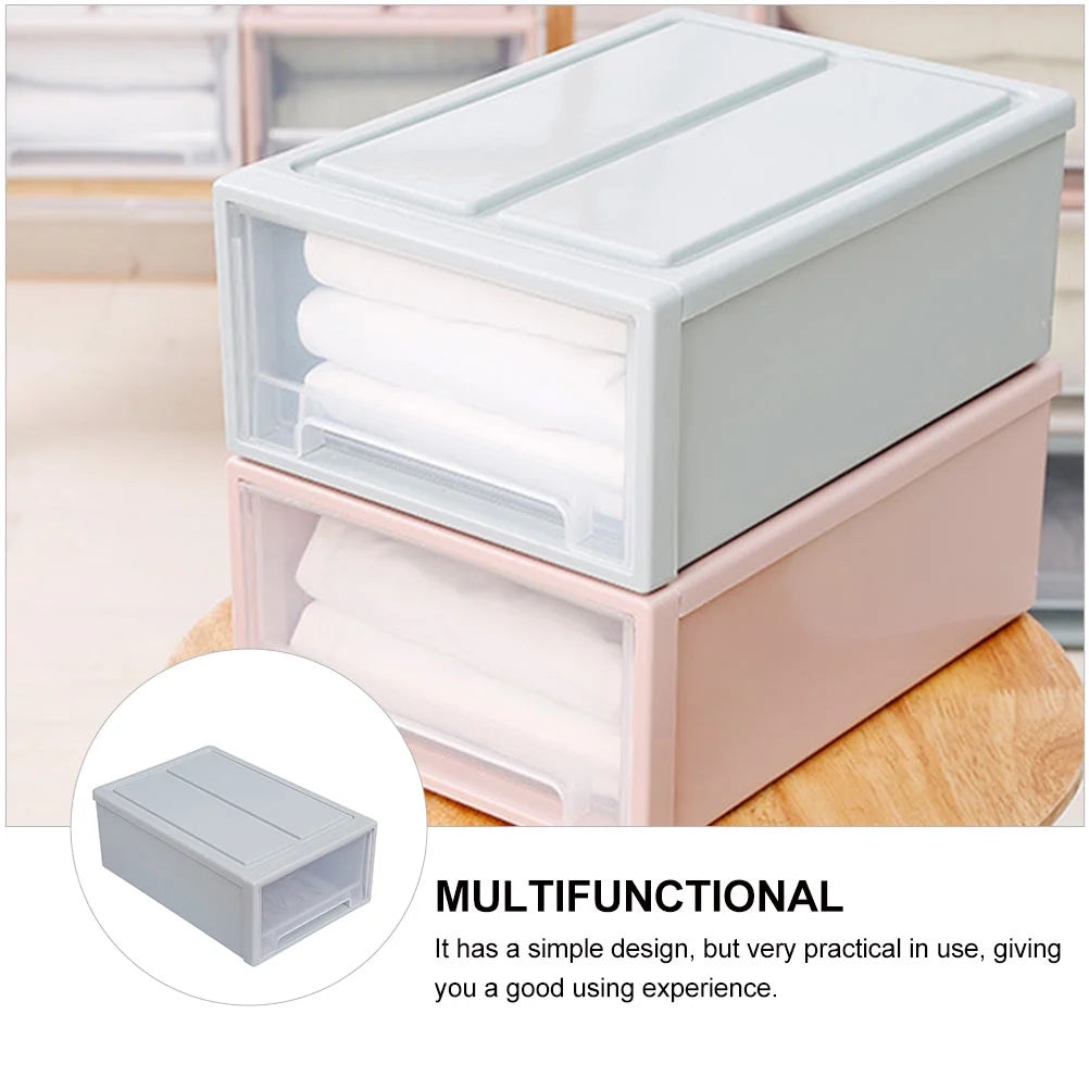 2pcs Drawer Clothes Storage Box- Out Drawer Container for Organizing Mens and Shoes Sandals Wedges Flats Heels and Accessories Blue – Practical Home Organization for Streamlined Everyday Routines