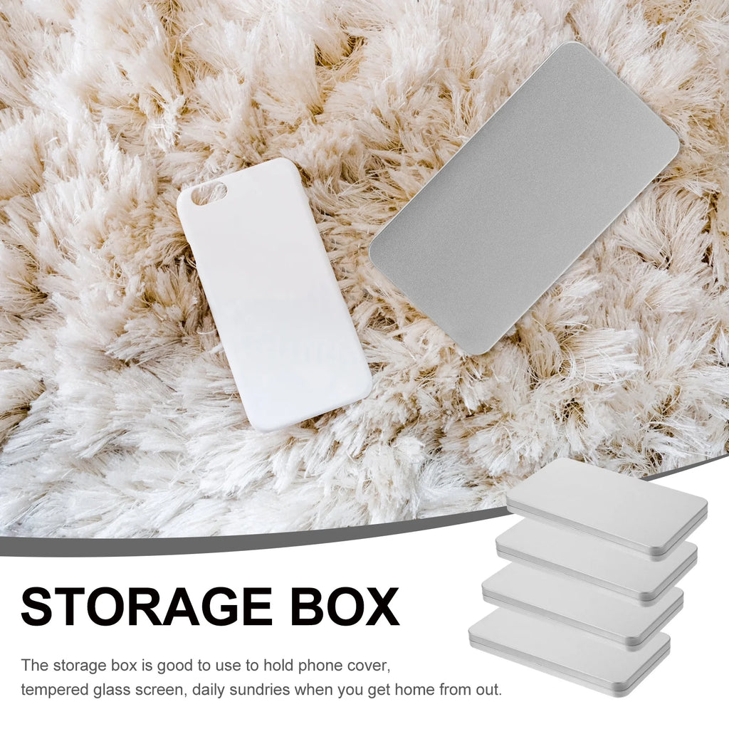4 Pcs Clear Wicker Basket Tempered Film Storage Box Stylish Holder – Everyday Household Format for Streamlined Everyday Routines