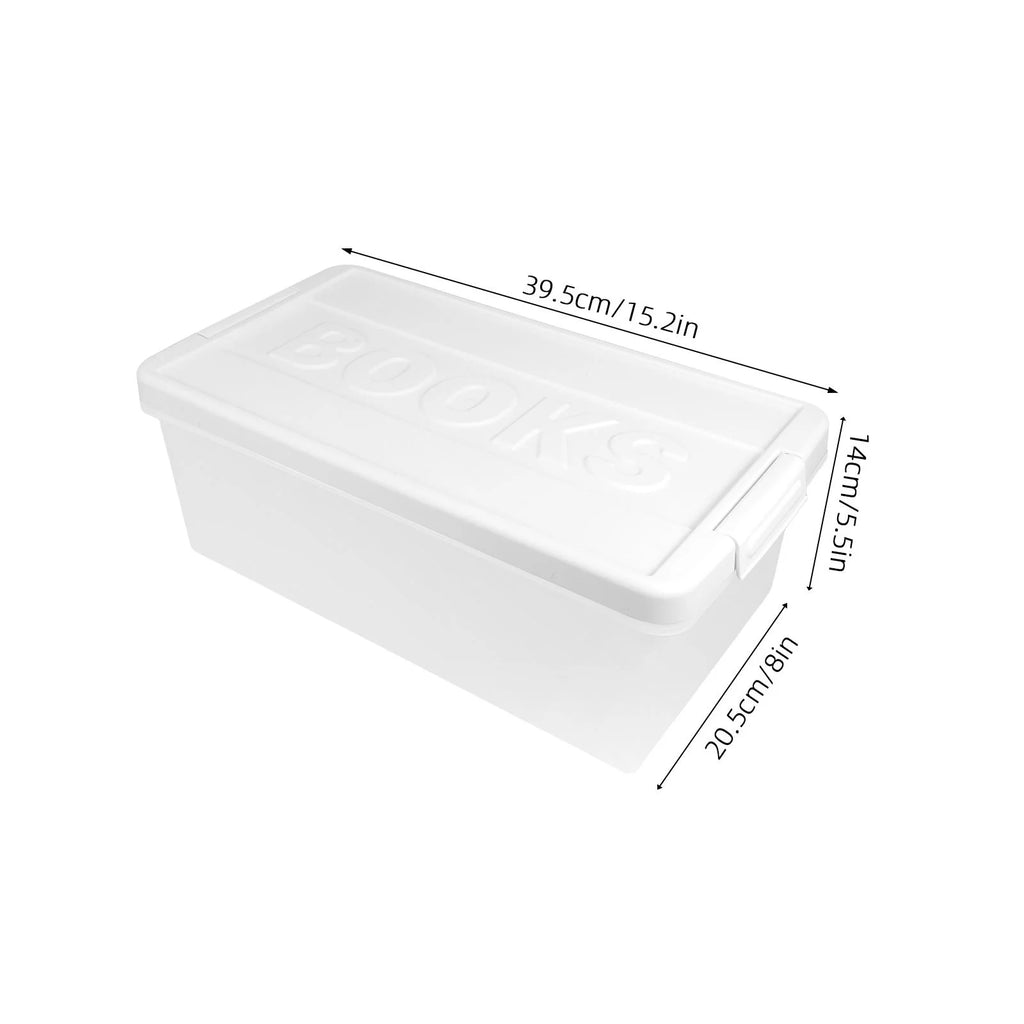Book Storage Box Office Travel 39.50X20.50X14.00CM White – Practical Home Organization for Streamlined Everyday Routines