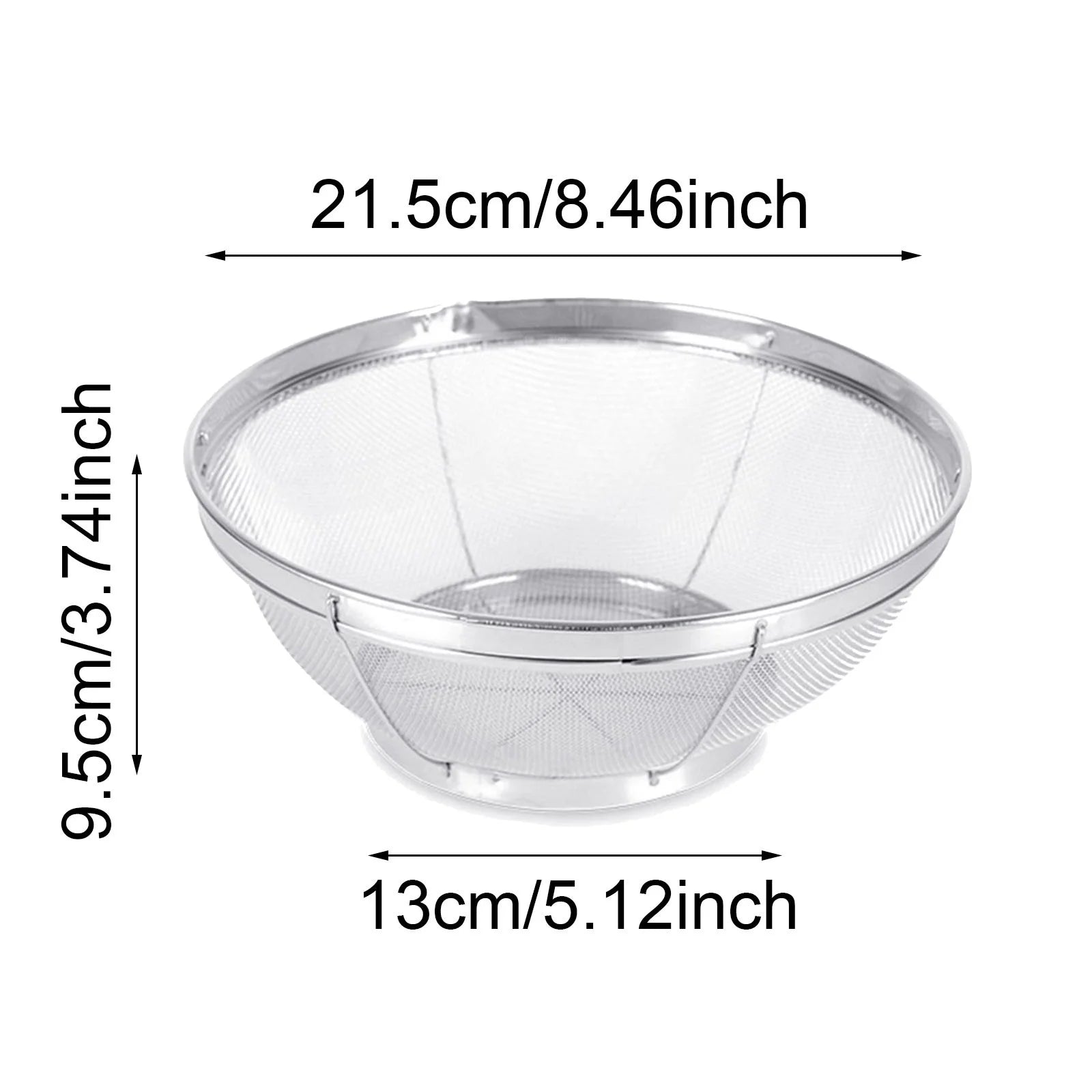 Stainless Steel Rice Washing Bowl Fine Mesh Strainer Large Colander for Fruits and Vegetables – Durable Stainless Steel Construction for Streamlined Everyday Routines