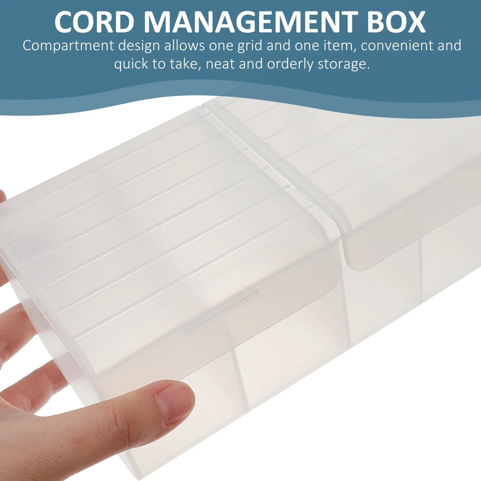 Cover Storage Box Slim USB Cable Organizer Cord Case – Multiroom Organization Format for Streamlined Everyday Routines