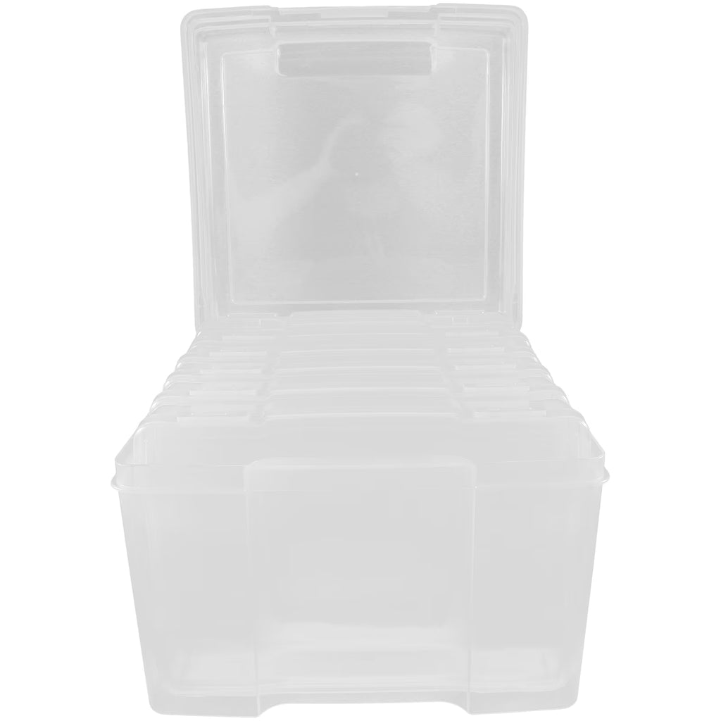 6Pcs Cards Storage Boxes Postcards Photos Organizing Cases Clear Plastic Storage Cases – Clear-View Organization for Streamlined Everyday Routines