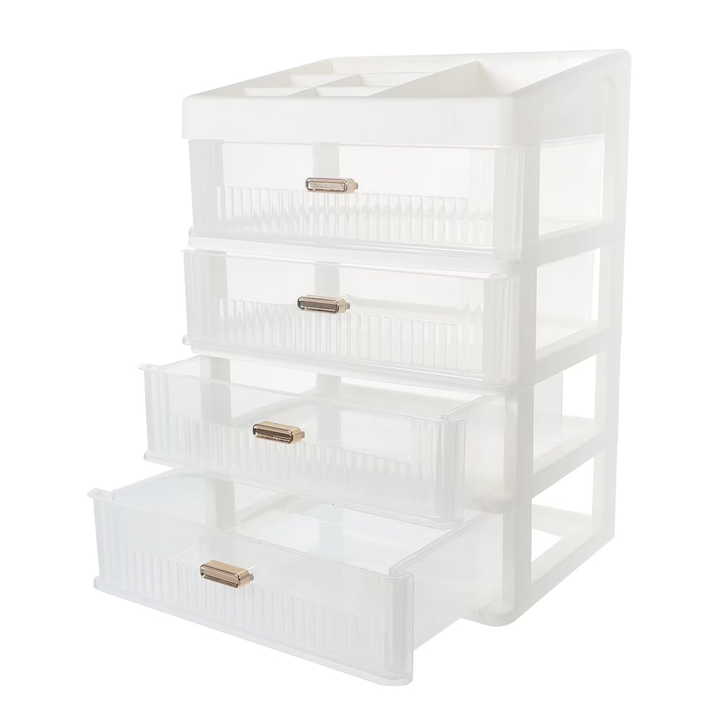 Skincare Desktop Storage Box 32.00X23.00X17.00CM White – Practical Home Organization for Streamlined Everyday Routines