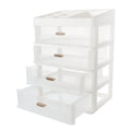 Skincare Desktop Storage Box 32.00X23.00X17.00CM White – Practical Home Organization for Streamlined Everyday Routines