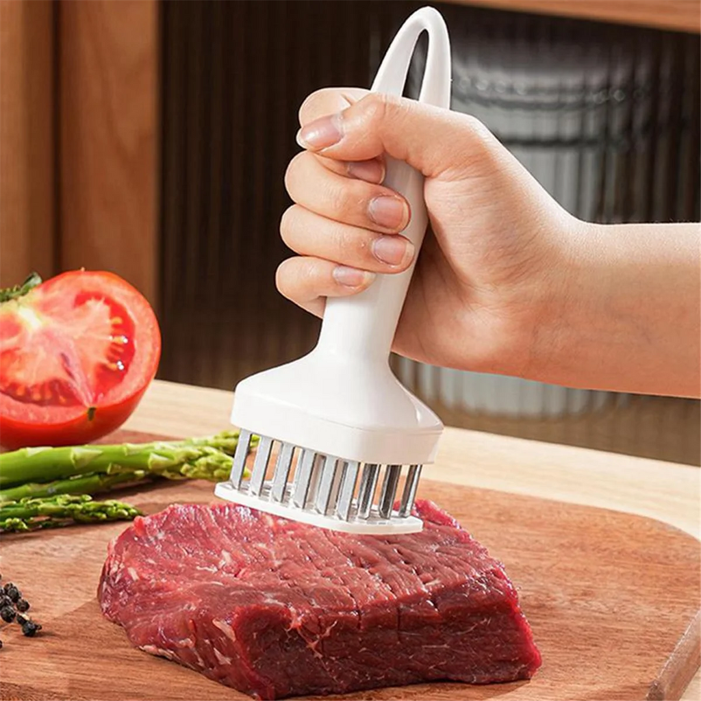 Meat Tenderizer Needle Stainless Steel Prongs Food Grade 5.5x5.5x17cm White – Durable Stainless Steel Construction for Streamlined Everyday Routines