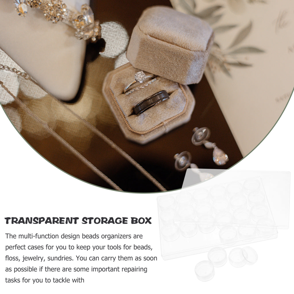 Closet Bead Organizers Storage Boxes 24X16cm Transparent – Clear-View Organization for Streamlined Everyday Routines