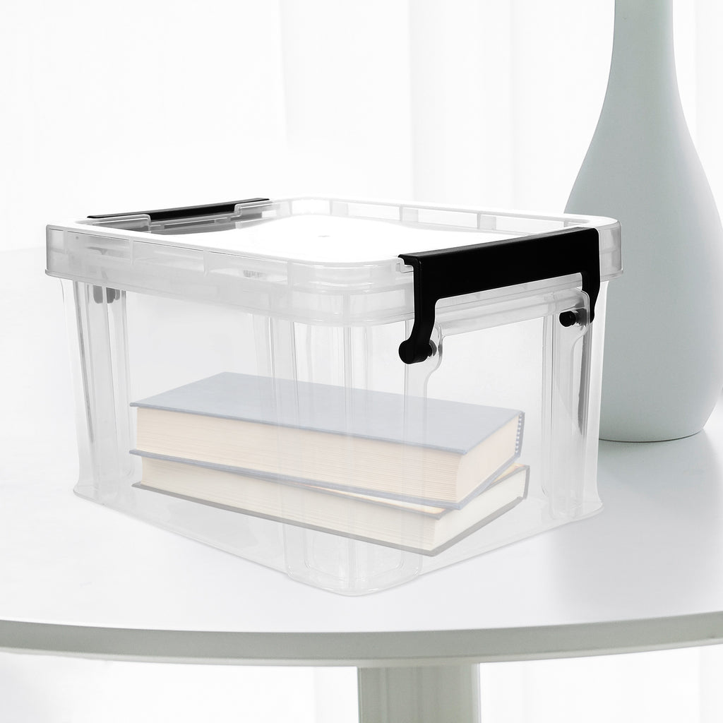 Lids Office Stationery Storage Box 21X16.4X12.5CM Transparent – Clear-View Organization for Streamlined Everyday Routines