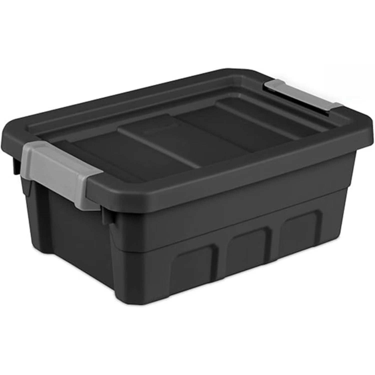 6-Pack Plastic Storage Bins with Lids Stackable Containers 4 Gallon Black – Stackable Organization for Streamlined Everyday Routines
