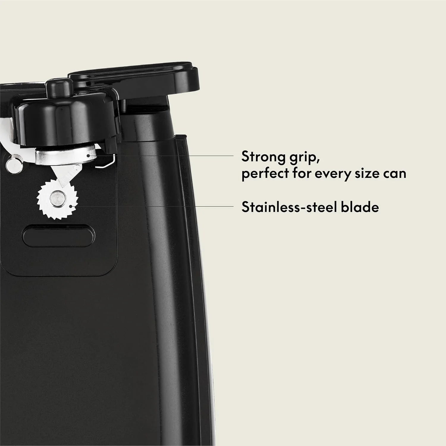 Electric Can Opener and Knife Sharpener Multifunctional Jar and Bottle Opener with Removable Cutting Lever and Cord Storage Stainless Steel Blade – Durable Stainless Steel Construction for Streamlined Everyday Routines