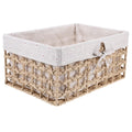 Rustic Storage Bins Grass Basket Cube Boxes with Lids Fabric Toy Sundries – Everyday Household Format for Streamlined Everyday Routines
