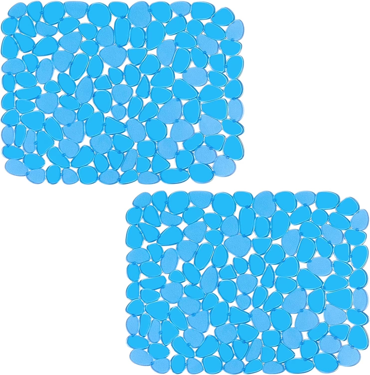 Bligli Pebble Sink Mat 2-Pack - PVC Kitchen Protector for Stainless Steel/Ceramic Dish Drying Mat for Dishes 15.7" x 11.8" Blue – Durable Stainless Steel Construction for Streamlined Everyday Routines