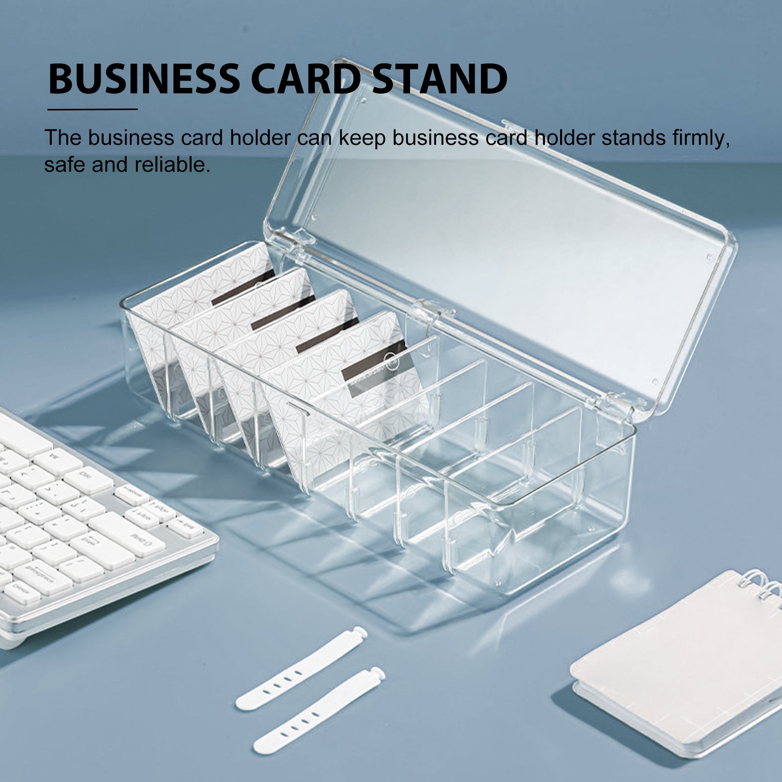 Card Game Business Cards Card Storage Box Travel 26X10X7.5CM Transparent – Clear-View Organization for Streamlined Everyday Routines