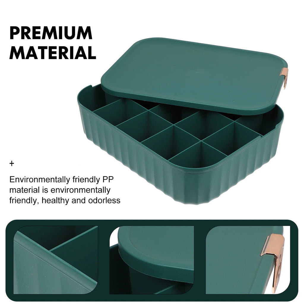 Organizer Bin Storage Box Underwear Drawer Storage Baby 30X23.5X8CM Green – Convenient Family Mealtime Use for Streamlined Everyday Routines