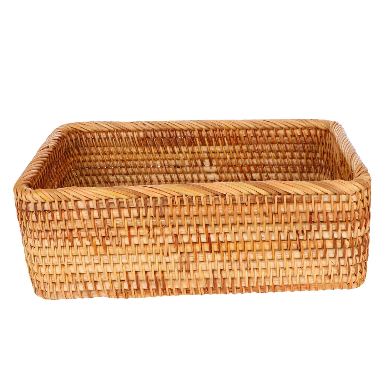 Wicker Basket with Lid Storage Boxes Lids Practical Home Child – Secure Lid Design for Streamlined Everyday Routines