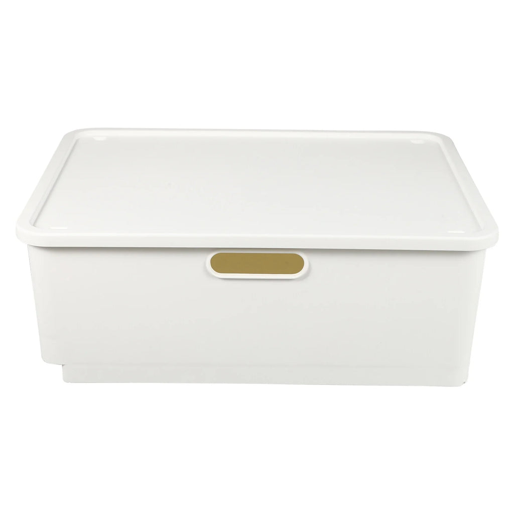 Japanese Storage Box Kitchen Shelves Basket Containers with Lids White – Everyday Household Format for Streamlined Everyday Routines