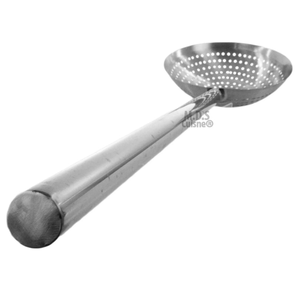 Stir Fry Skimmer Strainer 25" Stainless Steel Spider Ladle for Deep Frying Carnitas Chicken Shrimp - Long Handle Kitchen Tool – Convenient Carry Handles for Streamlined Everyday Routines