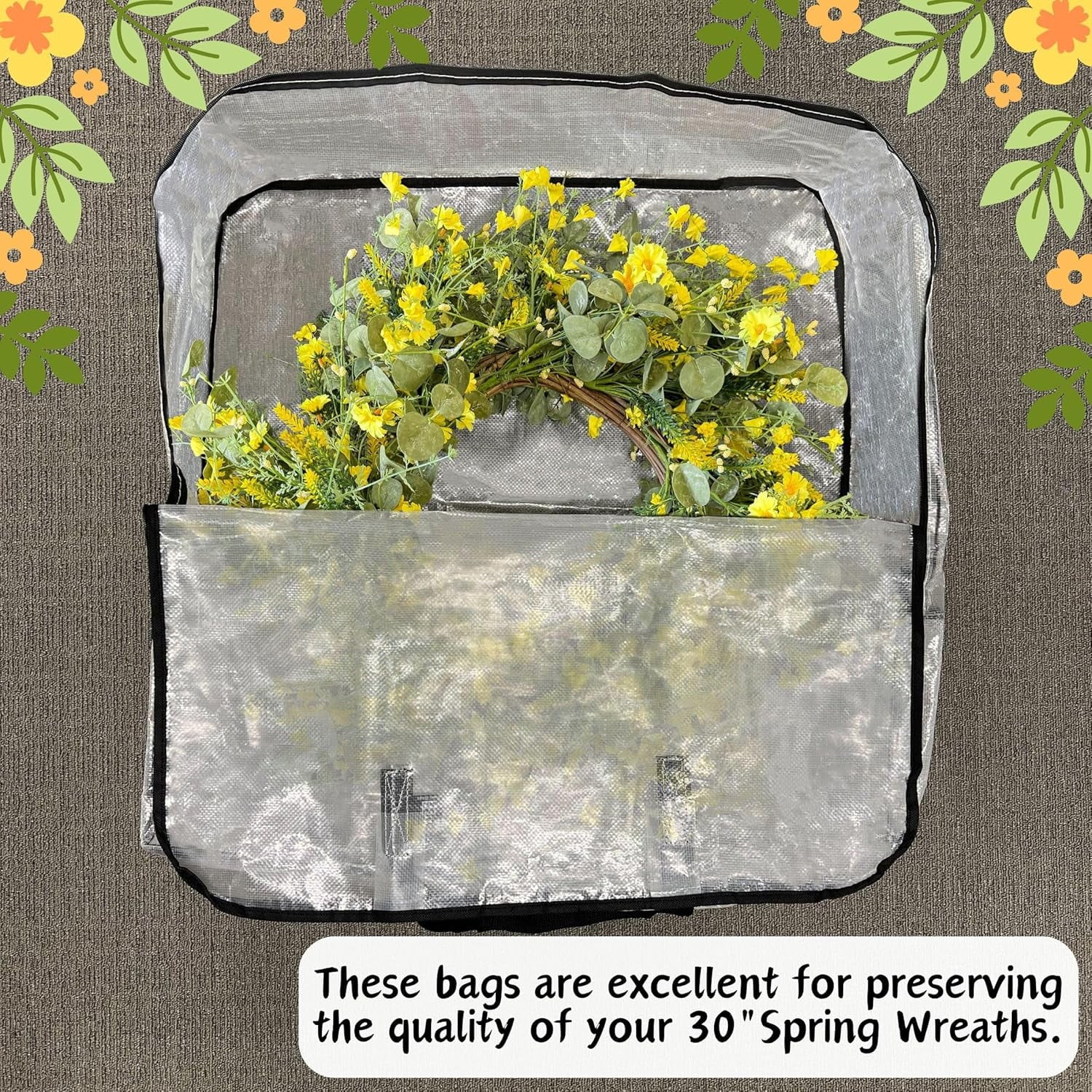 4 Pack Wreath Storage Bag Summer Christmas Decoration Garland Container 30 Inch Clear Door Wreath Organizers Moving Boxes Packing Supplies for College – Clear-View Organization for Streamlined Everyday Routines
